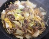 白菜と牛肉のコチュ炒め煮作り方5写真