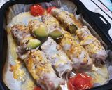 ズッキーニの豚バラチーズ焼き：ラクック作り方7写真