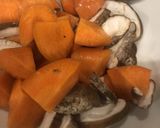 定番!根菜たっぷり圧力鍋で筑前煮風☆作り方1写真