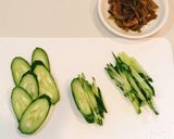 レンジで簡単！搾菜もやしきゅうりナムル作り方1写真