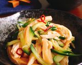 蒸し鶏とメンマの簡単ピリ辛ポン酢和え作り方8写真