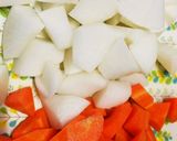 大根と人参のごま煮作り方1写真