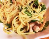 鶏肉と水菜の和風パスタ作り方6写真