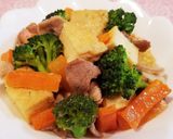 豚肉と厚揚げと野菜の炒め煮♡作り方7写真