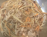 包丁を使わない牛肉と舞茸の金平炒め作り方25写真