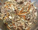 包丁を使わない牛肉と舞茸の金平炒め作り方28写真