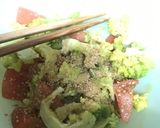 簡単美味！ロマネスコとトマトの胡麻味噌作り方2写真