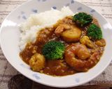 *大人味*エビとカリフラワーのカレー作り方8写真