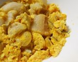 離乳食中期～レンジで＊麩としらすの卵とじ作り方4写真