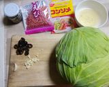 春キャベツと小エビのパスタ作り方1写真