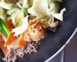 キャベツ常備野菜と挽肉の味噌炒め♪作り方3写真
