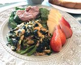簡単♡朝食♡ほうれん草スクランブルエッグ作り方7写真