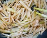 新ごぼうとセロリの美しいきんぴら作り方6写真