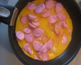 簡単朝食！魚肉＆レタス＆卵の炒め物作り方3写真