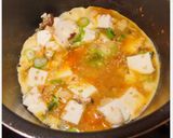 ラーメンスープの残り★簡単お豆腐卵とじ丼作り方3写真