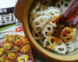 レンジでチンするだけ、土鍋で麻婆蓮根作り方2写真