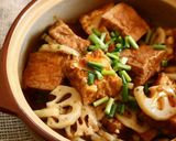 レンジでチンするだけ、土鍋で麻婆蓮根作り方5写真