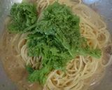 わさびとわさび菜の和風スパゲティー作り方7写真