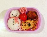 雪だるま弁当。作り方2写真