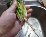 最速のほうれん草の根っこ入りバター炒め作り方4写真