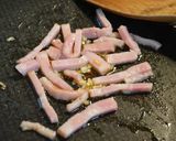 きのことベーコンの和風パスタ作り方2写真
