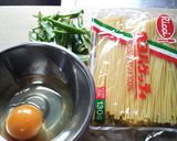 簡単！タマゴ＆ピーマンのスパゲッティ作り方1写真