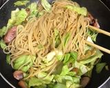キャベツとウインナーのバター醤油パスタ作り方6写真