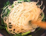 セリとしらすのスパゲッティ作り方5写真