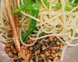 納豆ピーマンパスタ作り方3写真