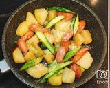 レンジで時短！アスパラポテトチーズ炒め作り方5写真