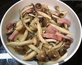 ベーコンときのこの和風パスタ作り方3写真