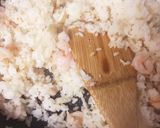 エビとマッシュルームのピラフクリームがけ作り方4写真