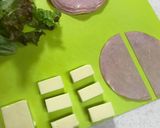 お弁当やおつまみに☆ハムレタスチーズ巻き作り方3写真