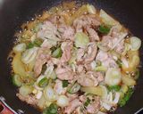葱じゃが豚玉丼☆蕎麦処風作り方7写真