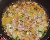 葱じゃが豚玉丼☆蕎麦処風作り方8写真