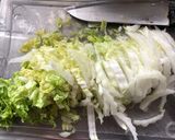 チャウダーのような白菜＆じゃがいもスープ作り方1写真