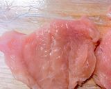 鶏むね肉deカツレツ♪バターソースたる添作り方9写真