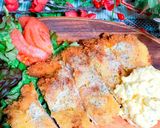 鶏むね肉deカツレツ♪バターソースたる添作り方23写真