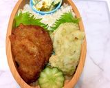 2月20日　メンチカツ弁当　詰め方作り方5写真