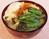 白菜わかめ油揚げのクタクタ味噌汁♡作り方6写真