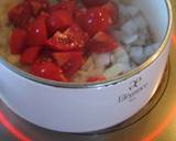 新玉ねぎと挽き肉のトマトカレースープ作り方3写真