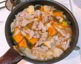 フライパンで！かぼちゃ入り肉じゃが作り方3写真