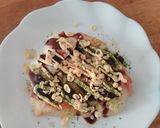 お餅で包んだお好み焼き作り方7写真
