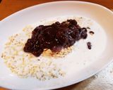 レンジで簡単☆小豆とチーズのオートミール作り方4写真