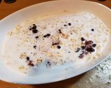 レンジで簡単☆小豆とチーズのオートミール作り方5写真