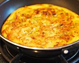 桜えびとセロリのぺったん焼き作り方8写真