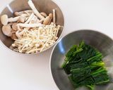 ☆ほうれん草ときのこの和風炒め☆作り方1写真