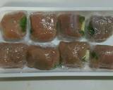 鶏ささみ肉の梅チーズ大葉巻き蒸し作り方7写真