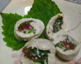 鶏ささみ肉の梅チーズ大葉巻き蒸し作り方11写真