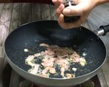 サバ缶アレンジ小松菜とベーコンのパスタ♡作り方3写真